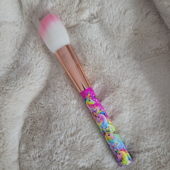Glamour Dolls X Lisa Frank Angled Face Brush Dip Dyed Unicorns🦄 Butterfly NWT - Picture 2 of 13